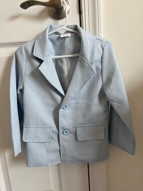 Light Blue Kids Blazer Jacket with Shorts- Classic Dress Suit
